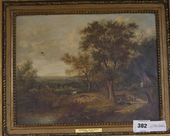 George Vincent (1798-1831) Rustic landscape 27 x 34cm